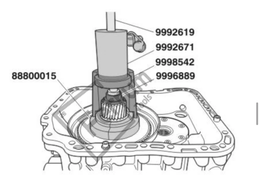 9998542 9992671 9992619 Volvo I-Shift Transmission Main Shaft Gear Remover Tool Kit Alternative - Image 3