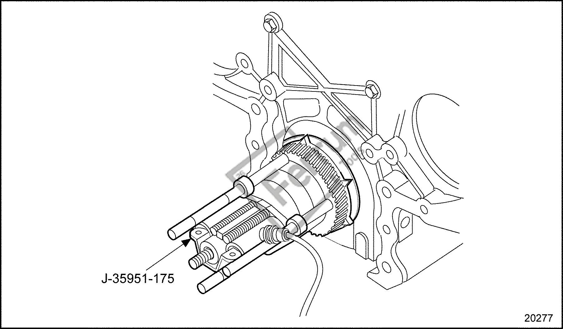 J-35642 ALTERNATIVE CRANKSHAFT GEAR REMOVER & INSTALLER with Ram and Hydraulic Pump - Image 5